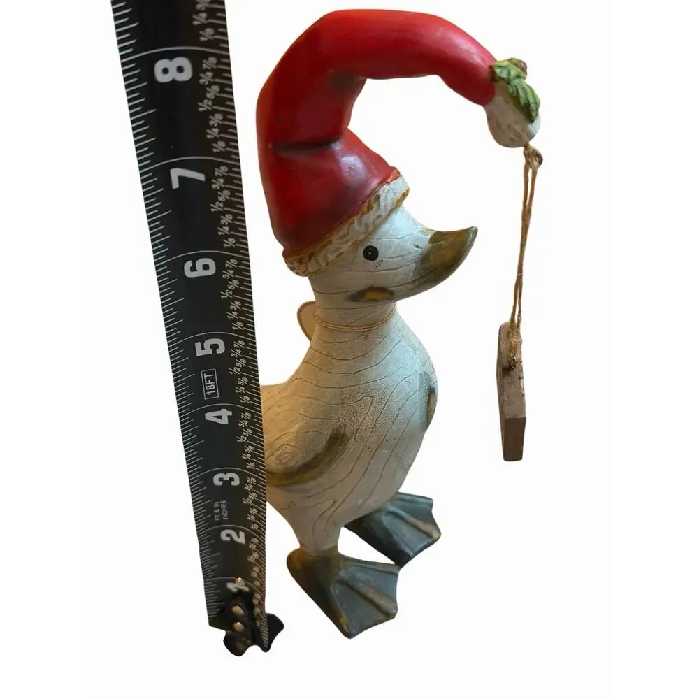 New Christmas Goose Figurine TII Collections Holding “Hug Me” Sign Country 3700